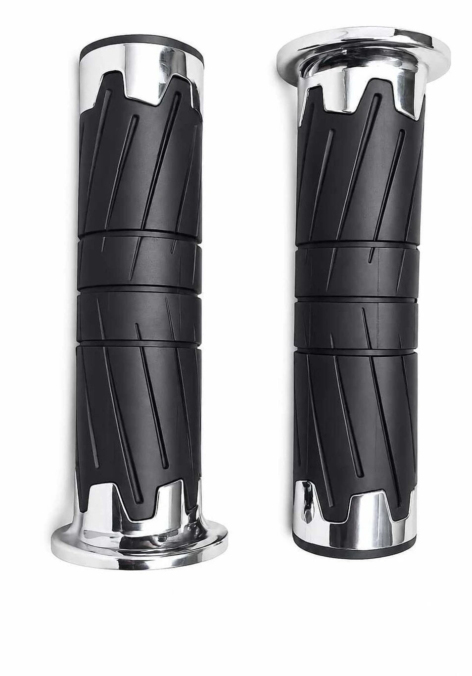 Premium Chrome Finish Handle Bar Grip - Side View (1 Pair)