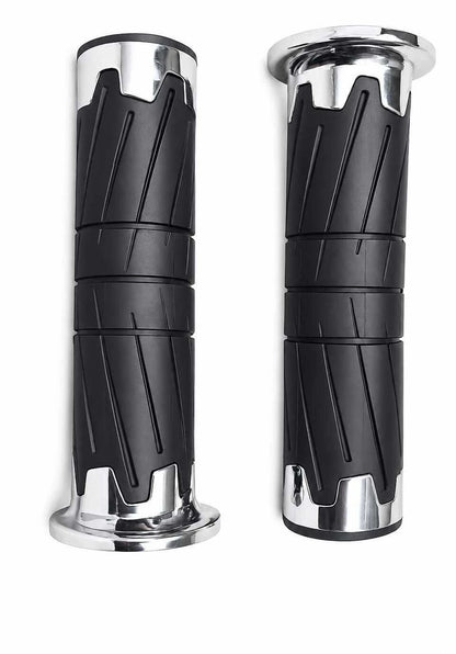 Premium Chrome Finish Handle Bar Grip - Side View (1 Pair)