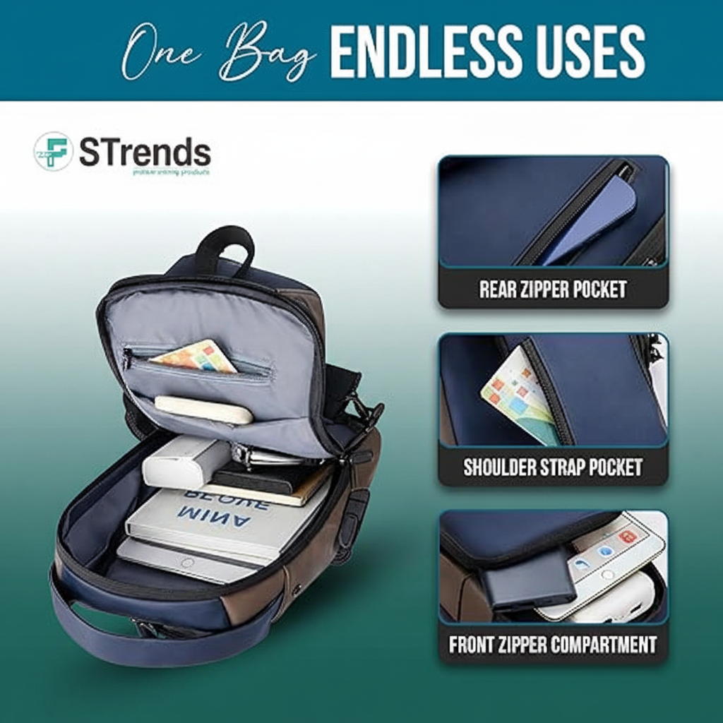 STrends Sling Bag - One Bag Endless Uses Banner